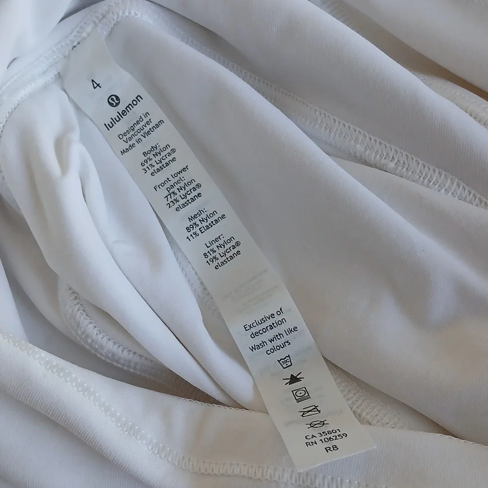 Lululemon Train Times 7/8 White Size 4